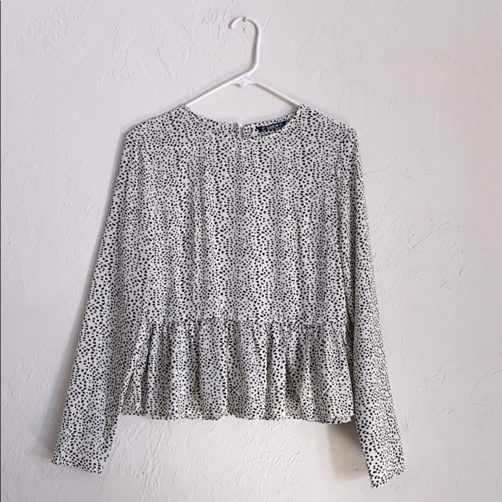 Black Spotted Blouse